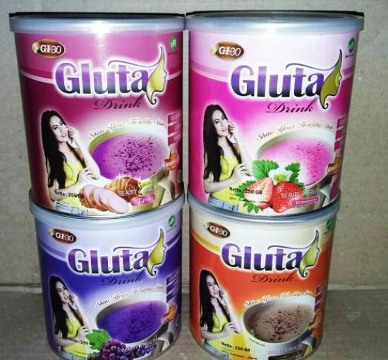 Glutadrink-Gluta-Drink-Rasa-Cokelat-Anggur-Strawberry-Taro